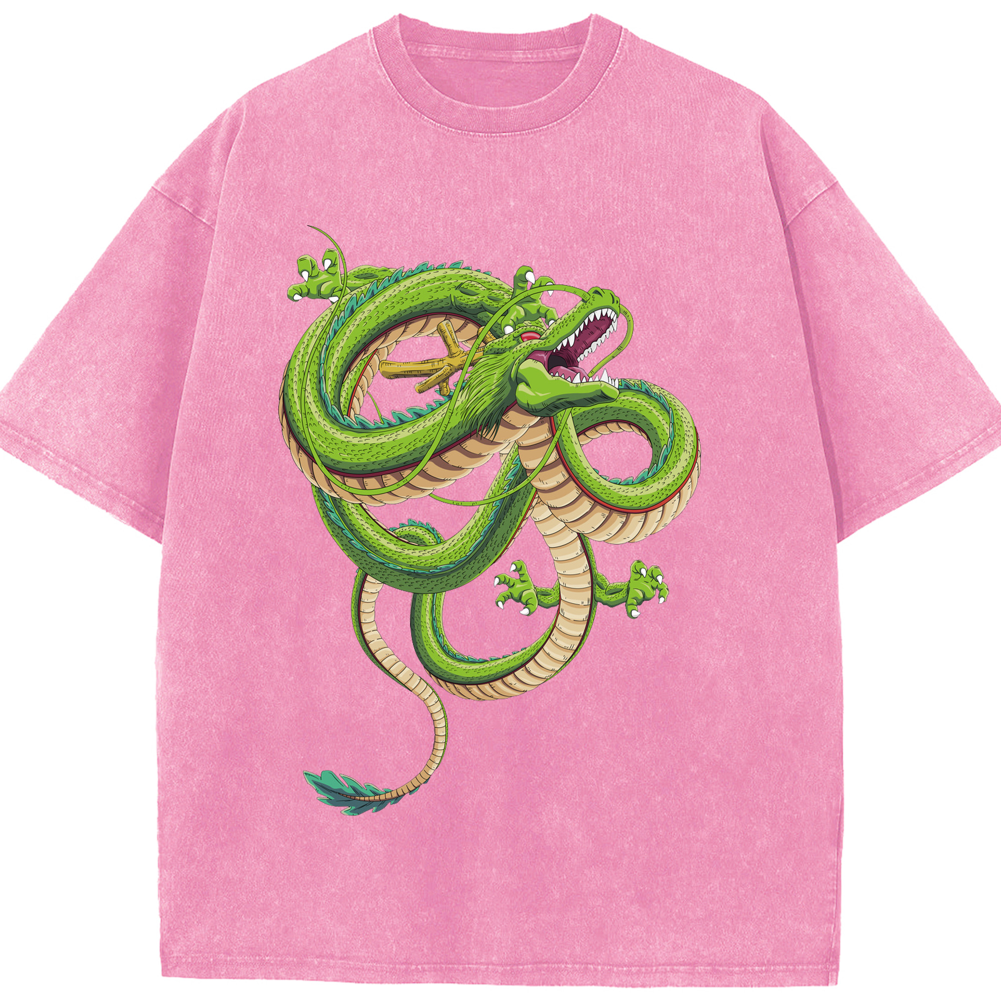 （画像用） ドラゴンボール 神龍 シェンロン DRAGON BALL Shenron 綿100% ヴィンテージ風 半袖Tシャツ（フロントプリント）